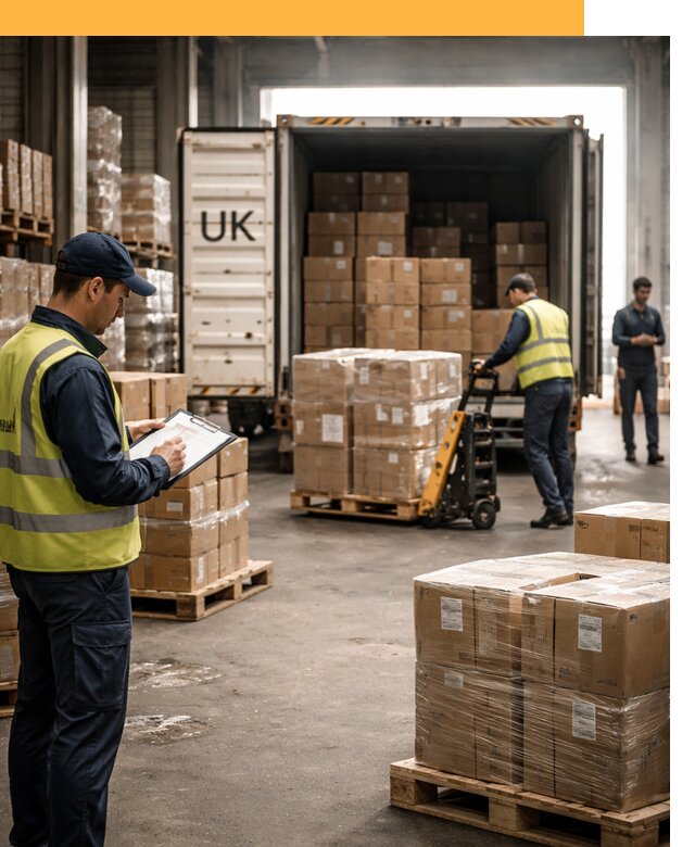 Доставка грузов из Великобритании с таможенным оформлением от 12920