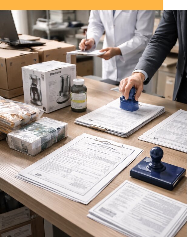 Сертификация импортных товаров от 12403 с таможенным сопровождением